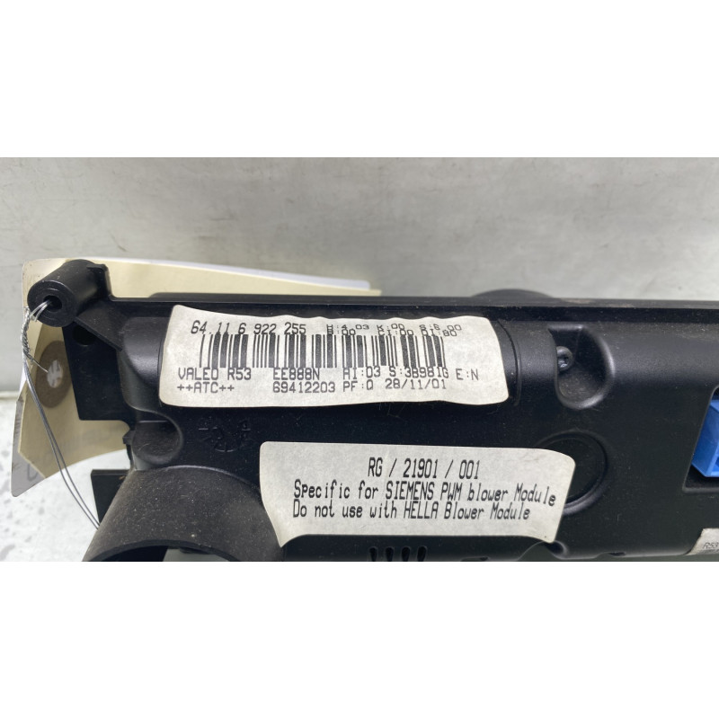 Commande chauffage MINI MINI 1 R50/R53 Photo n°3