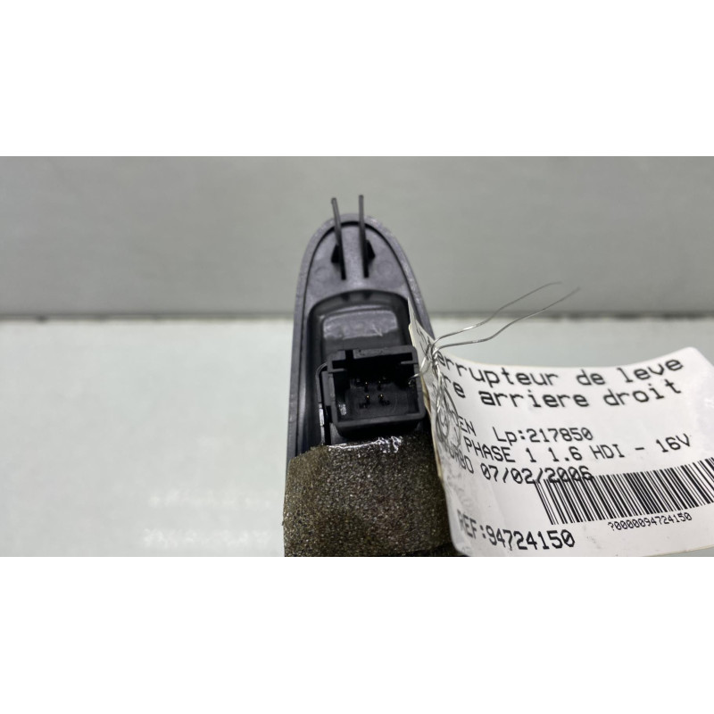Interrupteur de leve vitre arriere droit CITROEN C4 1 Photo n°3