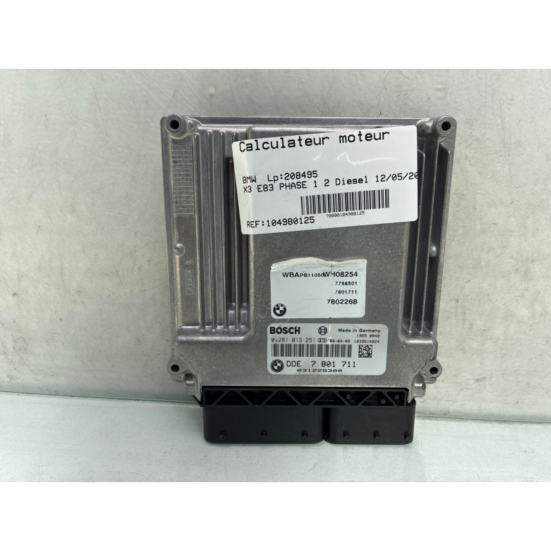 Calculateur moteur BMW X3 E83 Photo n°1