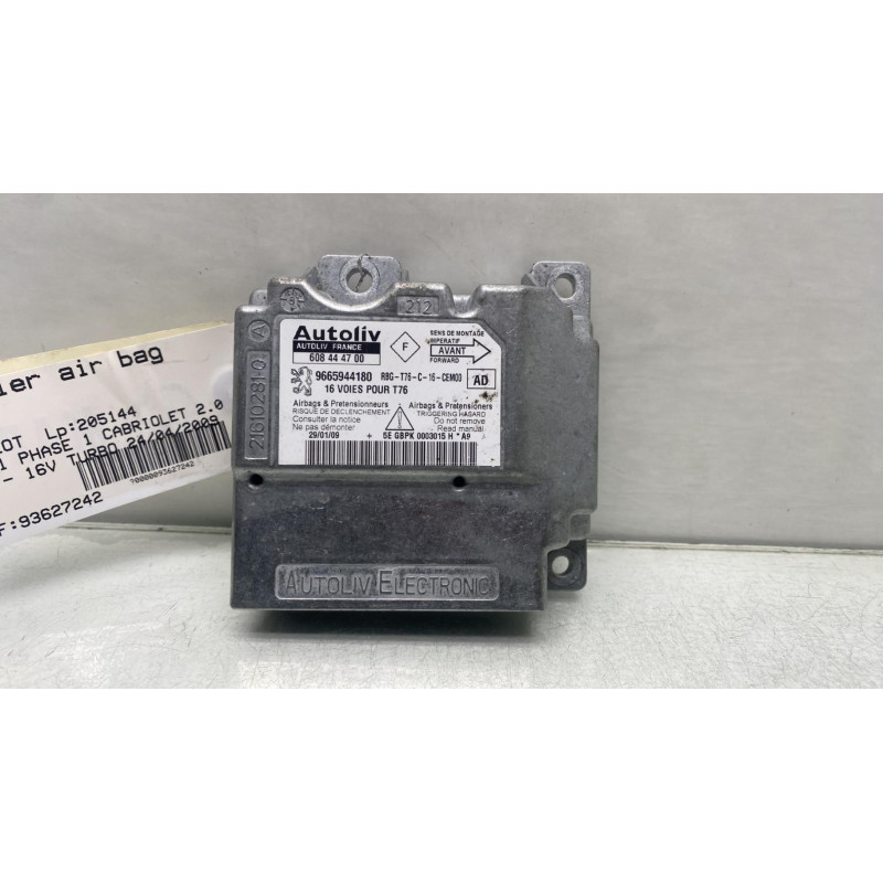 Boitier air bag PEUGEOT 308 1 Photo n°2