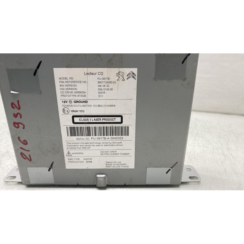 Chargeur CD PEUGEOT 508 1 Photo n°4