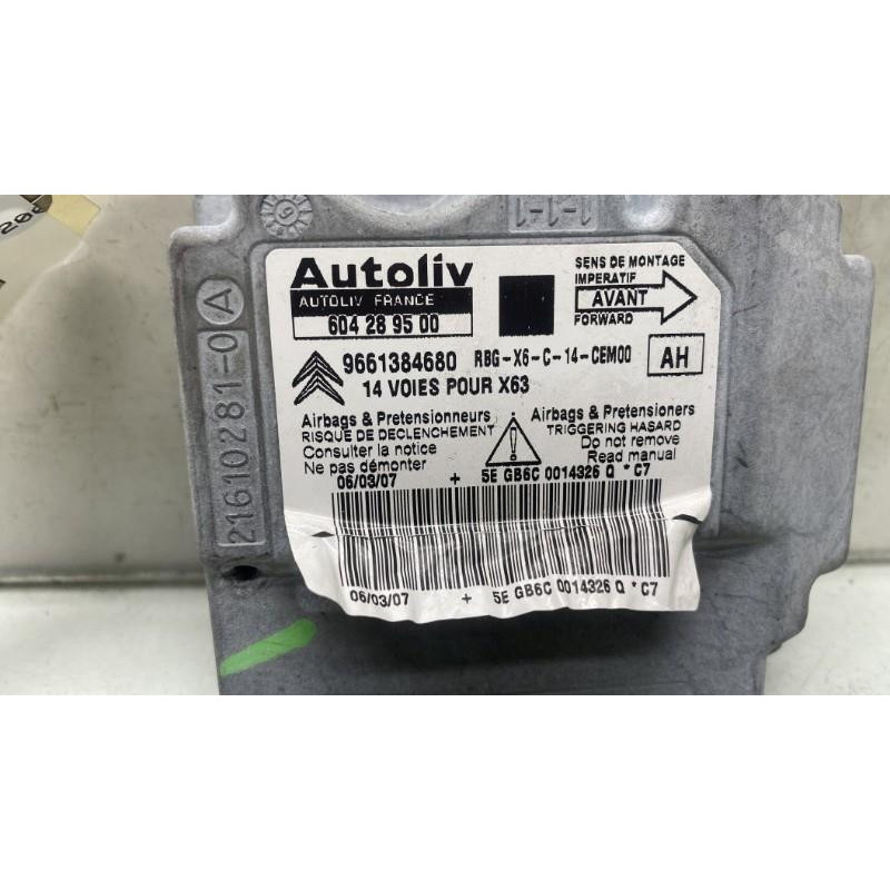 Boitier air bag CITROEN C6 Photo n°2