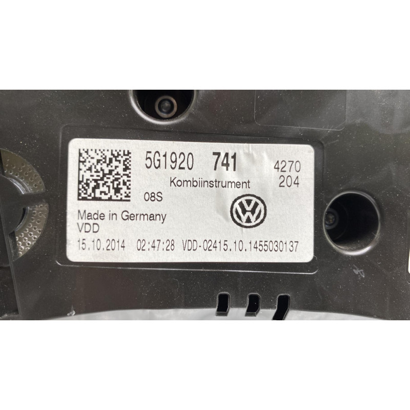 Compteur VOLKSWAGEN GOLF 7 Photo n°2