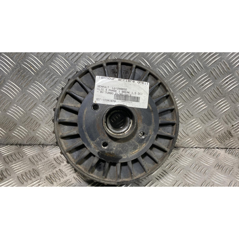 Tambour arriere droit RENAULT CLIO 4 Photo n°3
