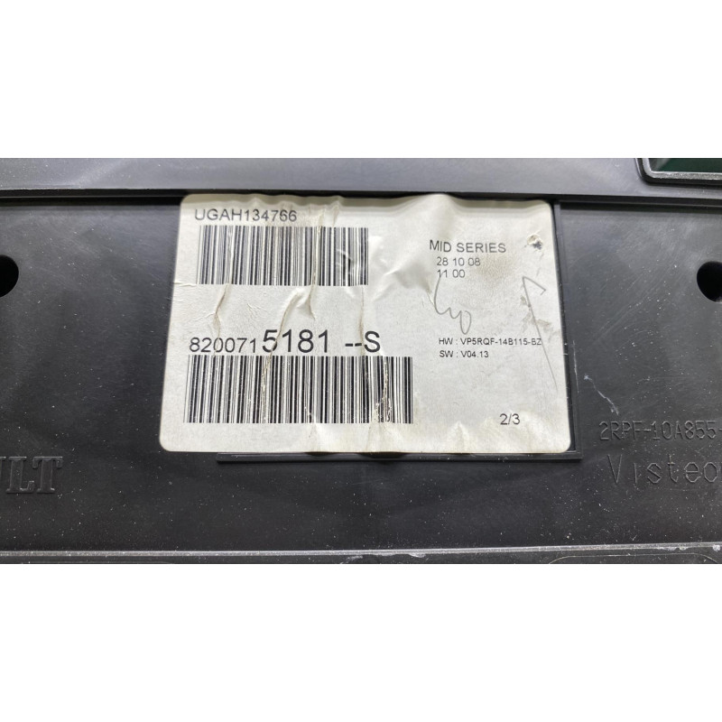 Compteur RENAULT CLIO 3 Photo n°5