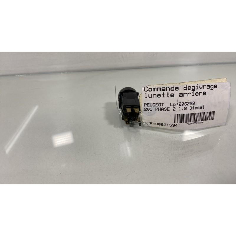 Commande degivrage lunette arriere PEUGEOT 205 Photo n°3