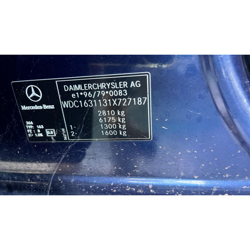 Capot MERCEDES CLASSE M 163 Photo n°13