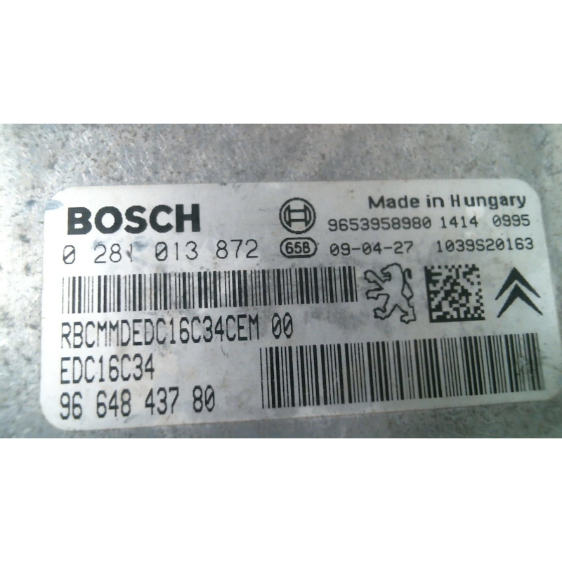 Calculateur moteur PEUGEOT 308 1 Photo n°2