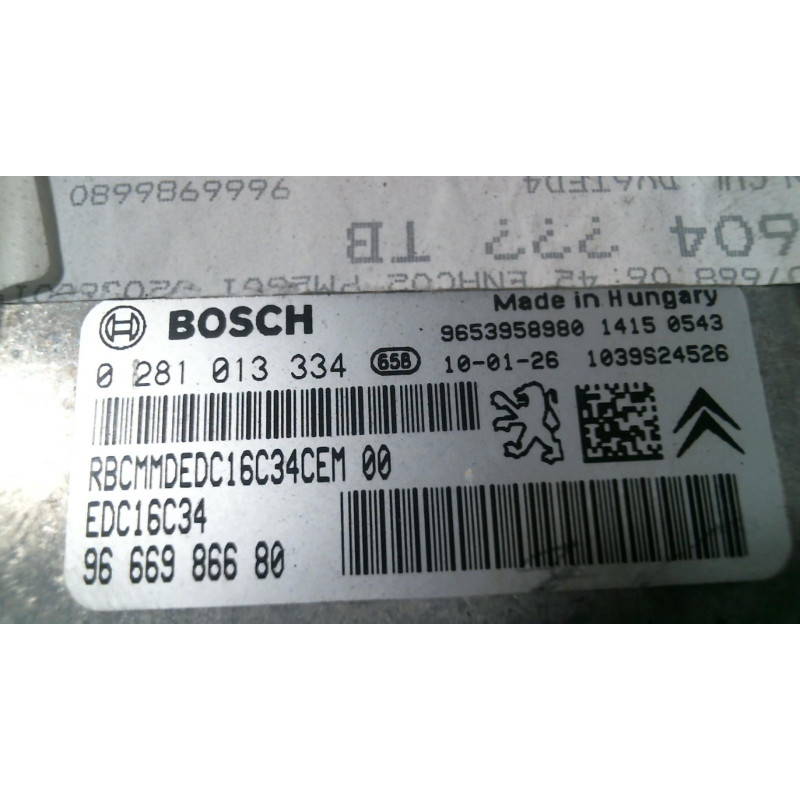 Calculateur moteur PEUGEOT 3008 1 Photo n°2