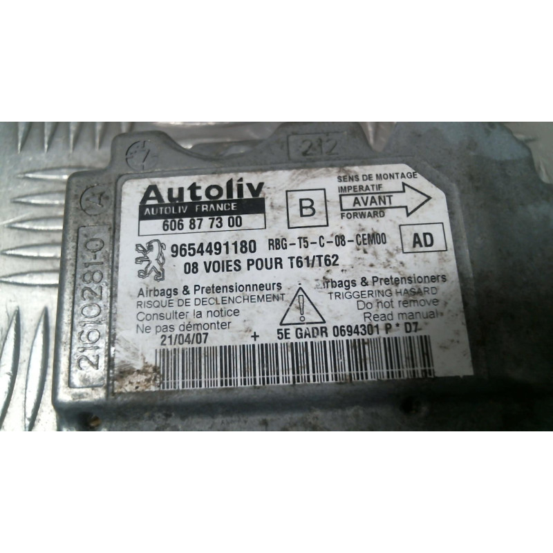 Boitier air bag PEUGEOT 307 Photo n°2