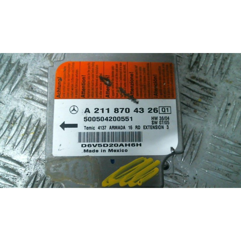 Boitier air bag MERCEDES CLASSE E 211 Photo n°1