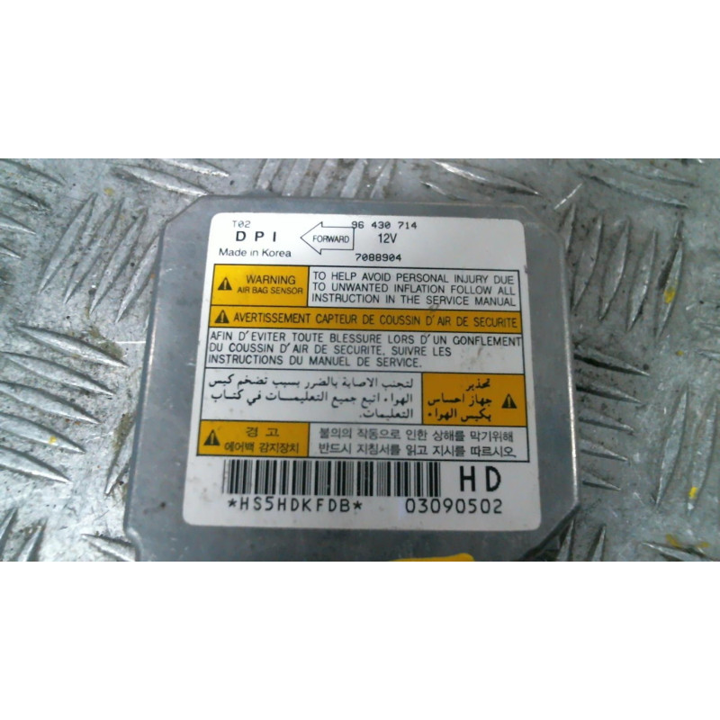 Boitier air bag CHEVROLET KALOS Photo n°3