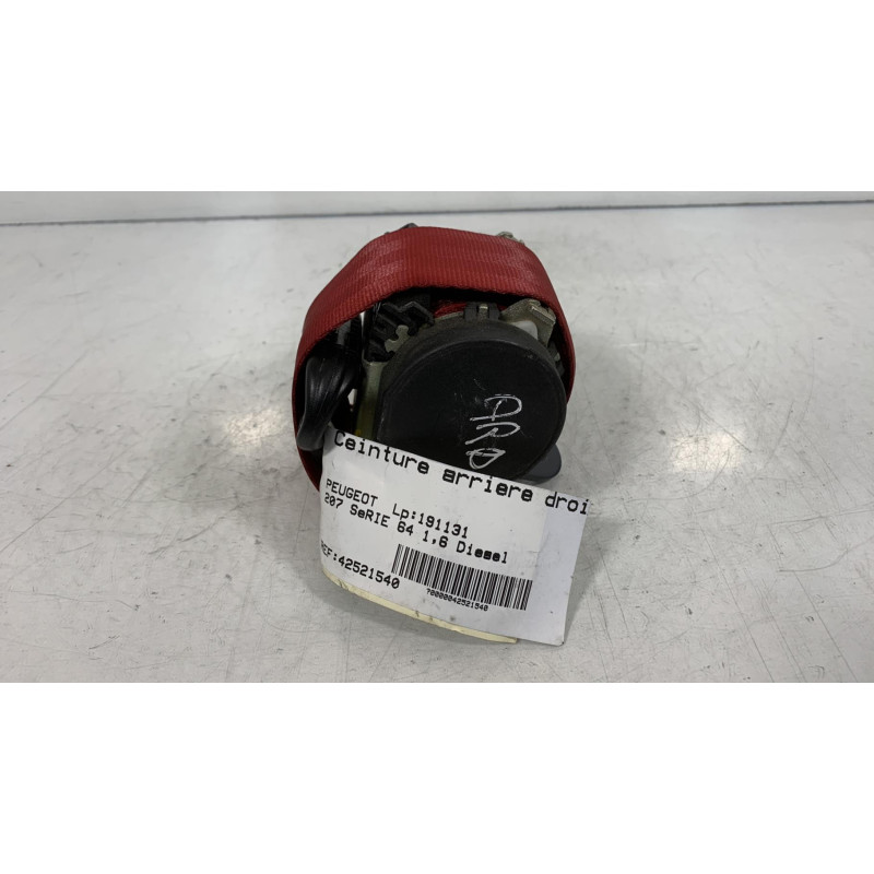 Ceinture arriere droit PEUGEOT 207 Photo n°1
