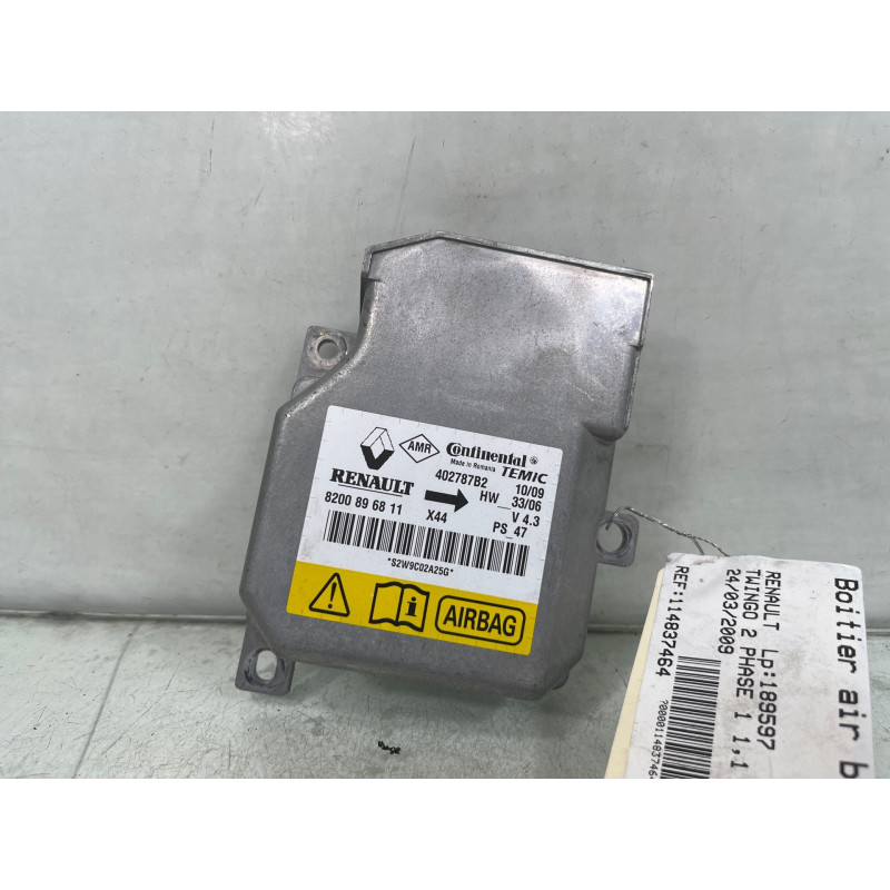 Boitier air bag RENAULT TWINGO 2 Photo n°3