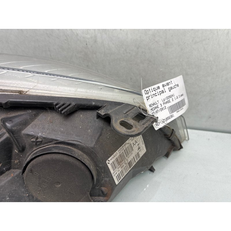 Optique avant principal gauche (feux)(phare) RENAULT MEGANE 3 Photo n°3