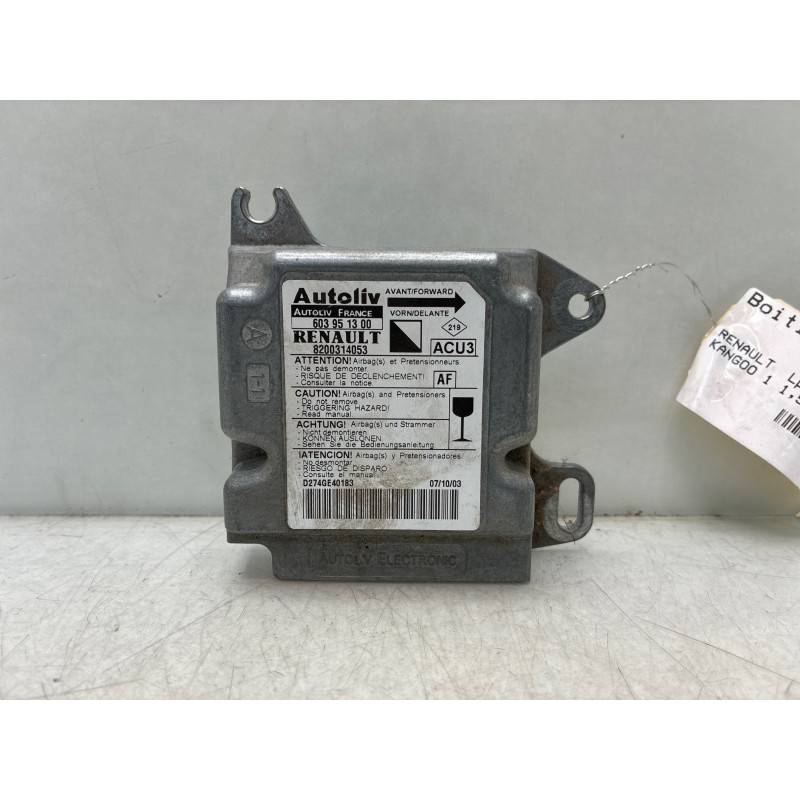 Boitier air bag RENAULT KANGOO 1 Photo n°1