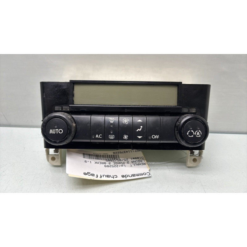 Commande chauffage RENAULT LAGUNA 2 Photo n°1