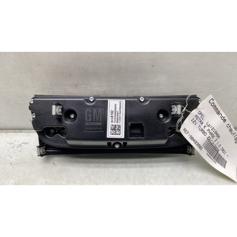 Commande chauffage OPEL ASTRA K Photo n°1