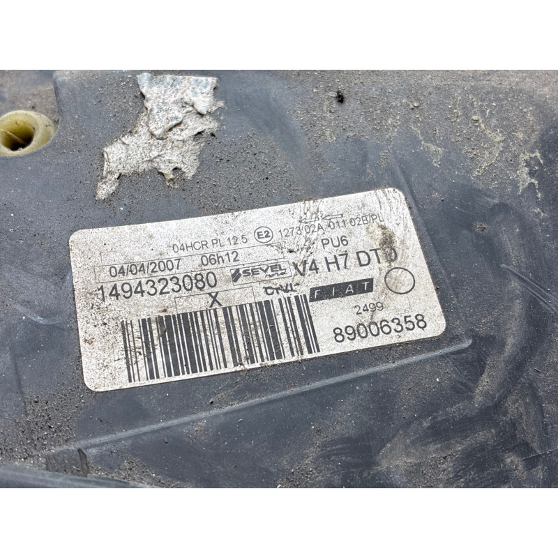 Optique avant principal droit (feux)(phare) FIAT ULYSSE 2 Photo n°6