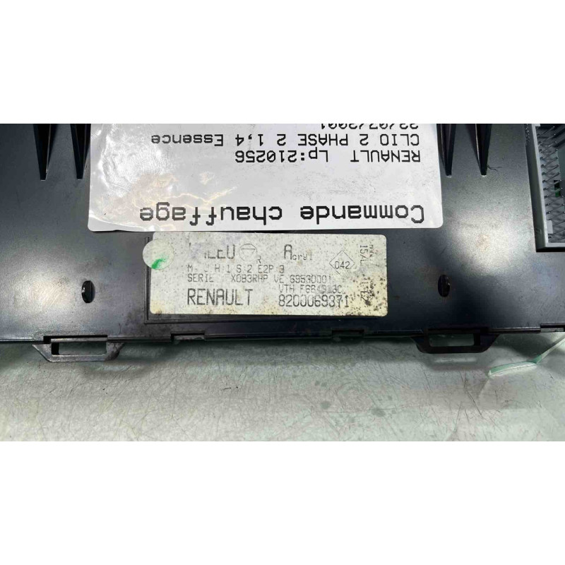 Commande chauffage RENAULT CLIO 2 Photo n°3
