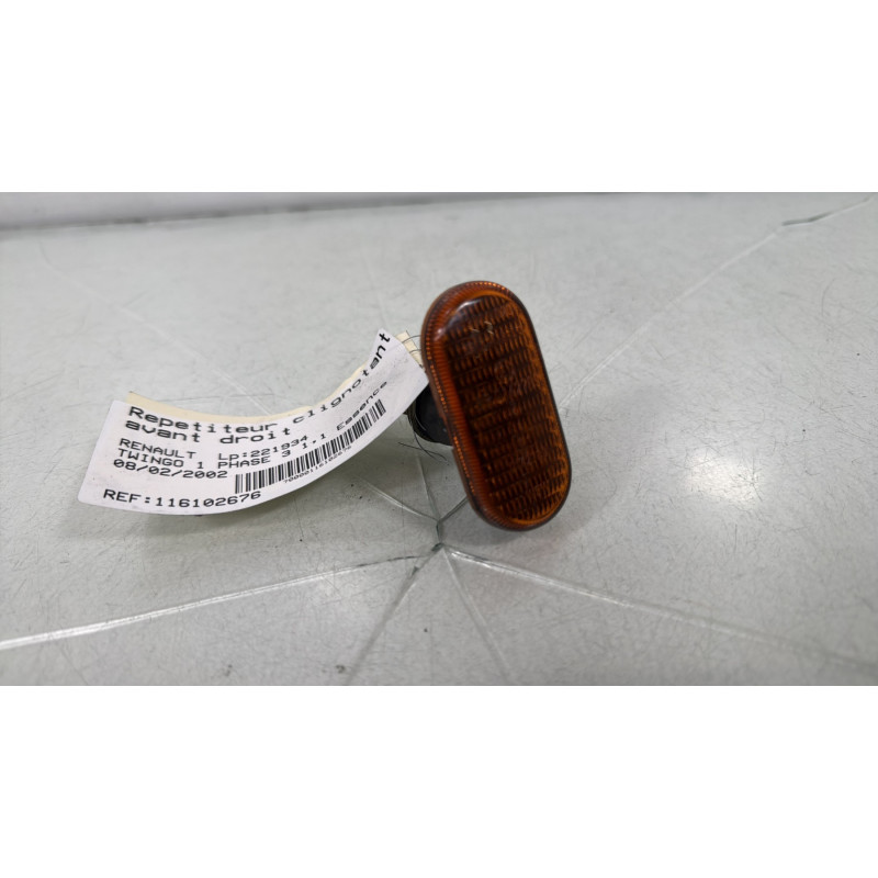 Repetiteur clignotant avant droit  (Feux) RENAULT TWINGO 1 Photo n°3