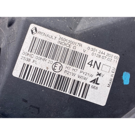 Optique avant principal droit (feux)(phare) RENAULT MEGANE 3
