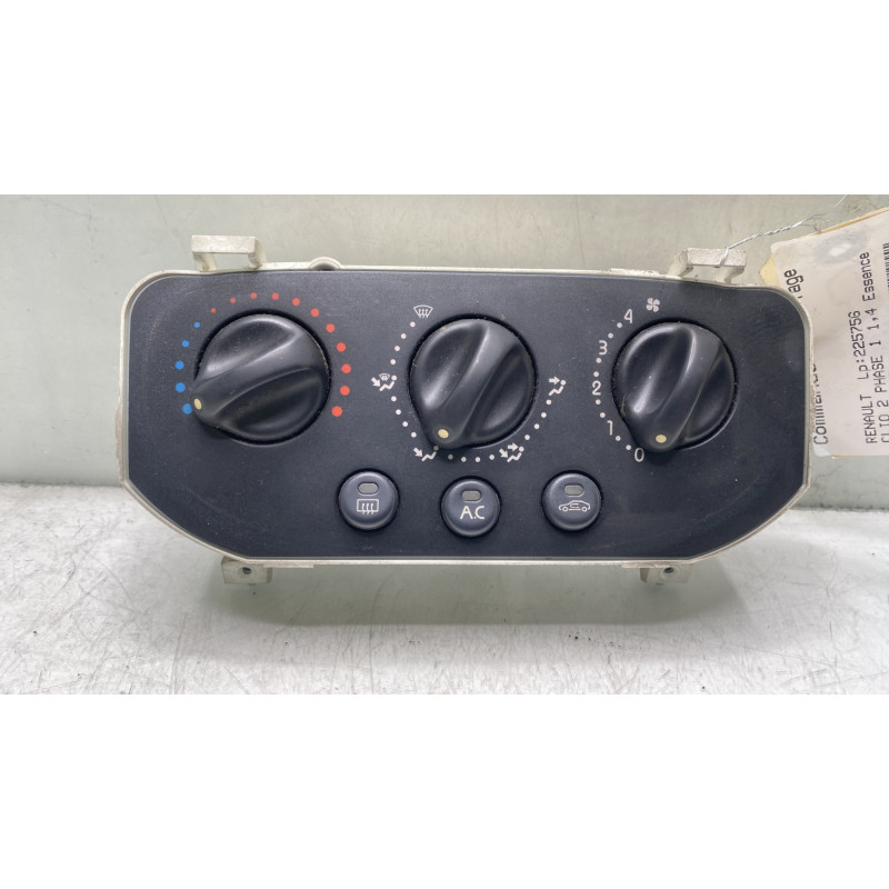 Commande chauffage RENAULT CLIO 2 Photo n°1