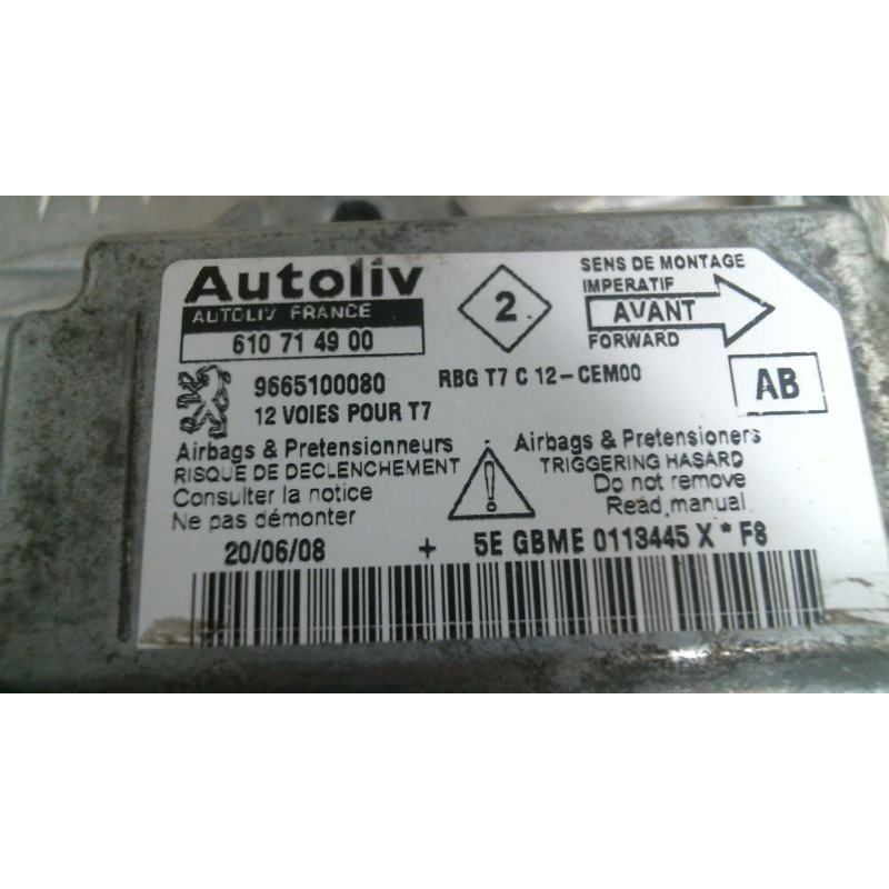 Boitier air bag PEUGEOT 308 1 SW Photo n°2
