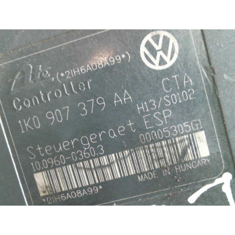 Bloc ABS (freins anti-blocage) VOLKSWAGEN GOLF 5 Photo n°3
