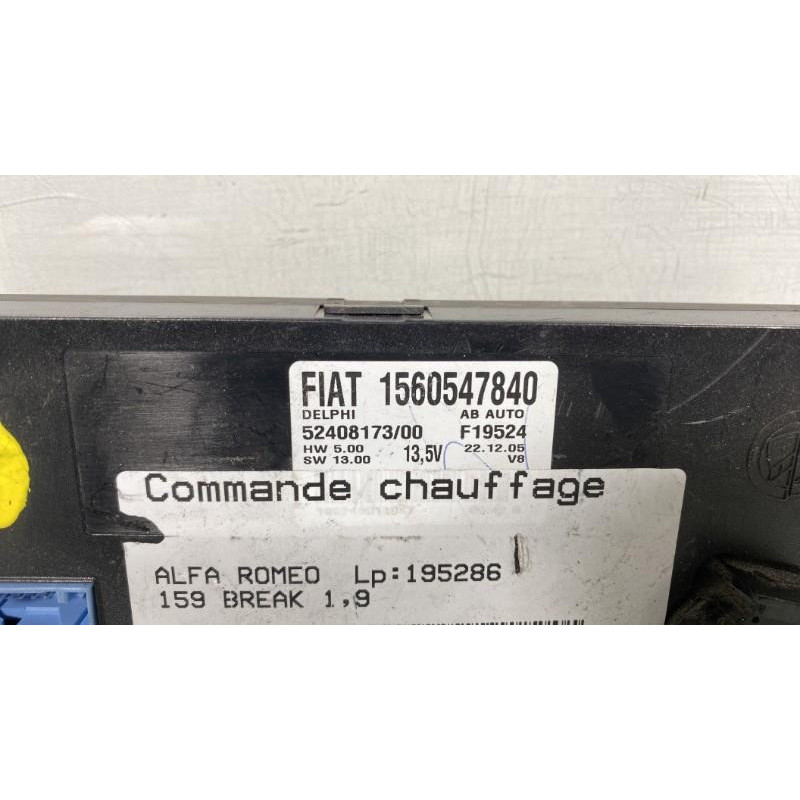Commande chauffage ALFA ROMEO 159 Photo n°2