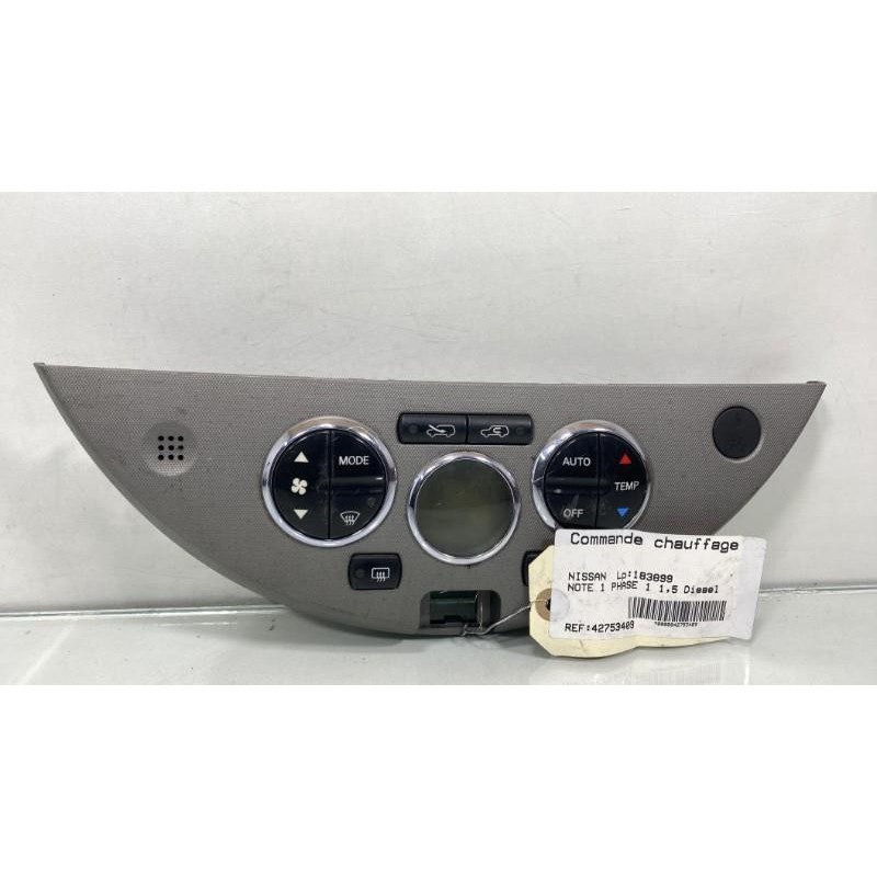 Commande chauffage NISSAN NOTE 1 Photo n°1