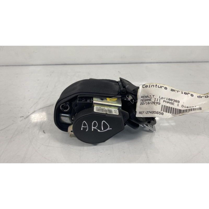 Pretensionneur de ceinture arriere droit RENAULT MEGANE 3 Photo n°1