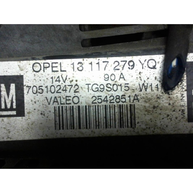 Alternateur OPEL MERIVA A Photo n°4