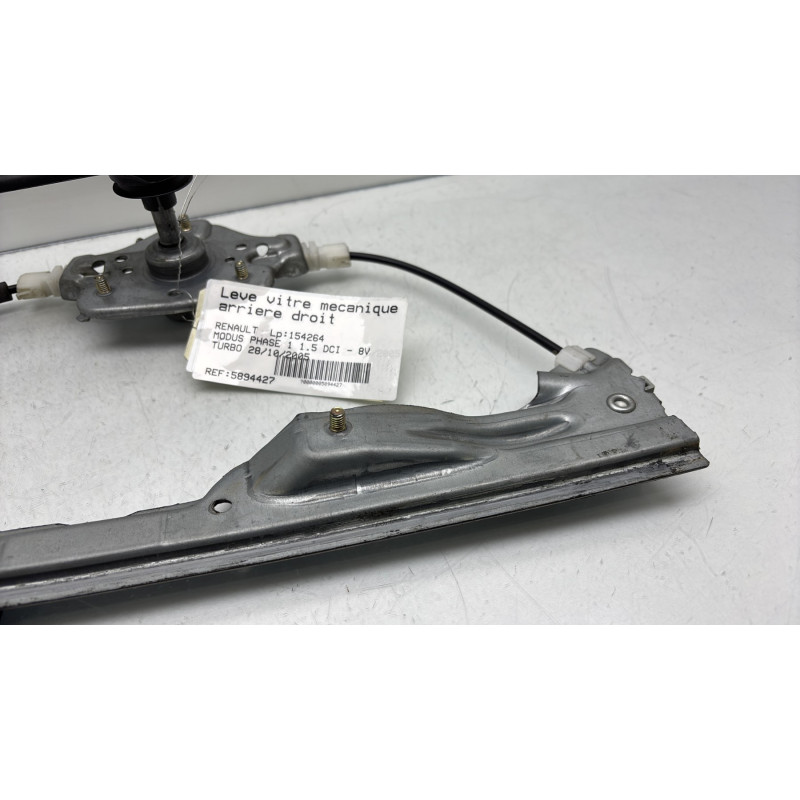 Leve vitre mecanique arriere droit RENAULT MODUS Photo n°3
