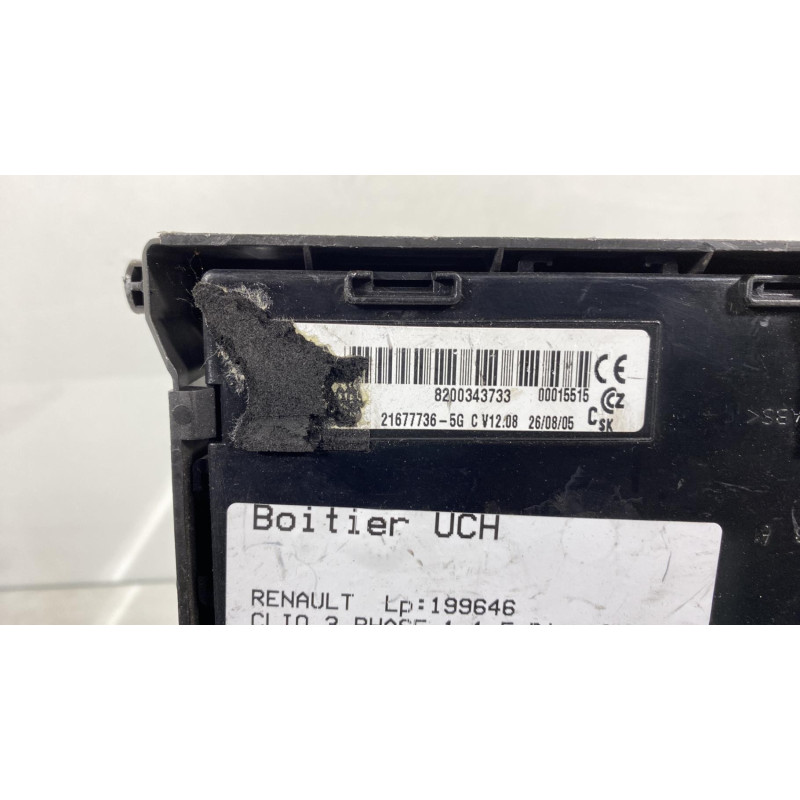 Boitier UCH RENAULT CLIO 3 Photo n°3