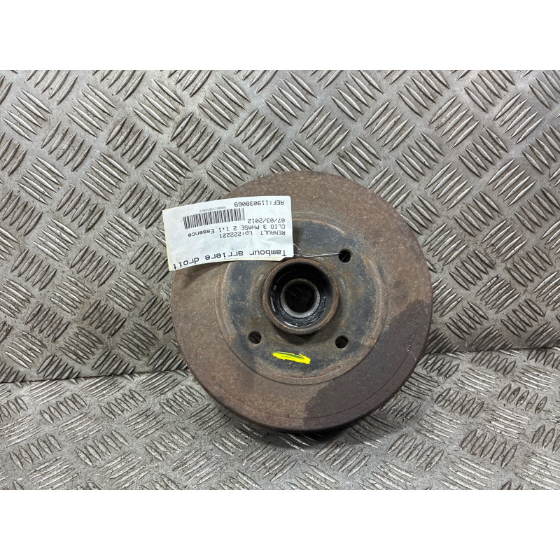 Tambour arriere droit RENAULT CLIO 3 Photo n°4