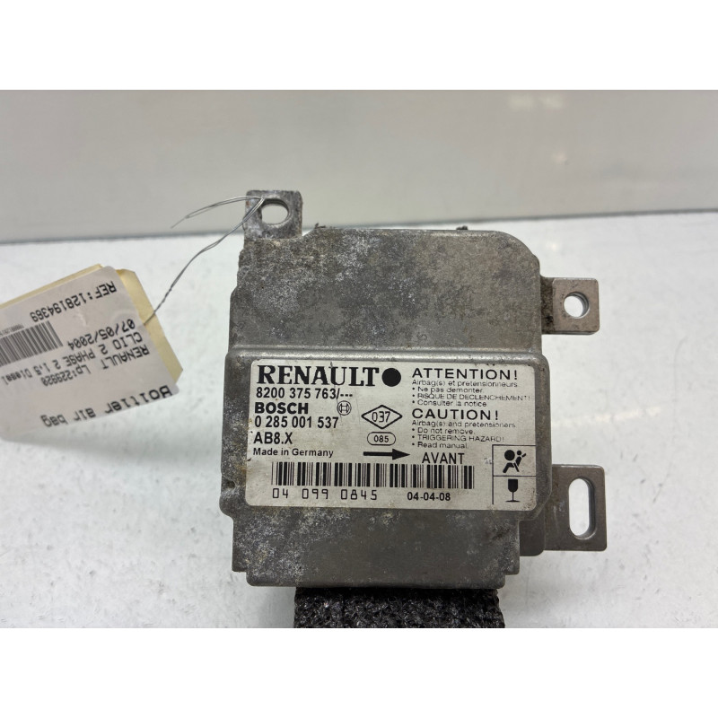 Boitier air bag RENAULT CLIO 2 Photo n°2