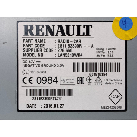 Autoradio d'origine RENAULT CLIO 4 Photo n°1