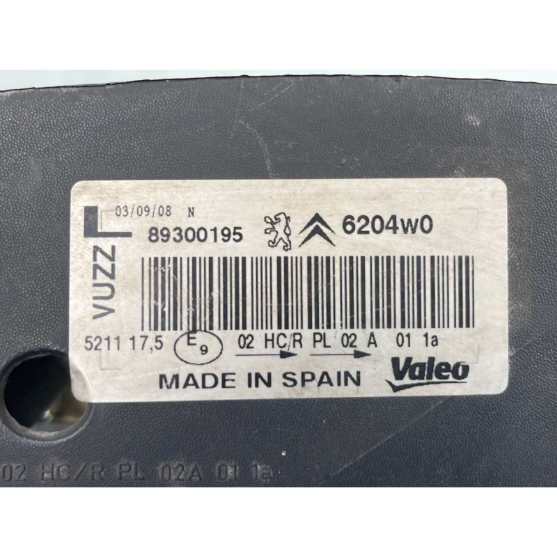 Optique avant principal gauche (feux)(phare) CITROEN XSARA PICASSO Photo n°4