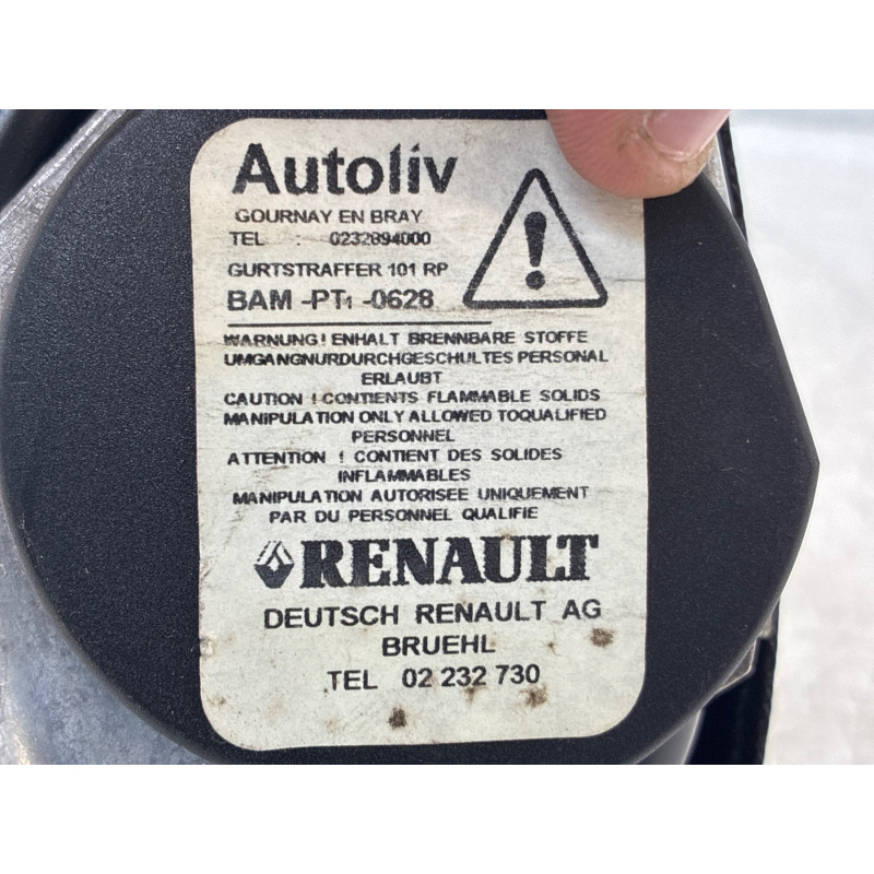 Pretensionneur de ceinture avant droit RENAULT CLIO 4 Photo n°3