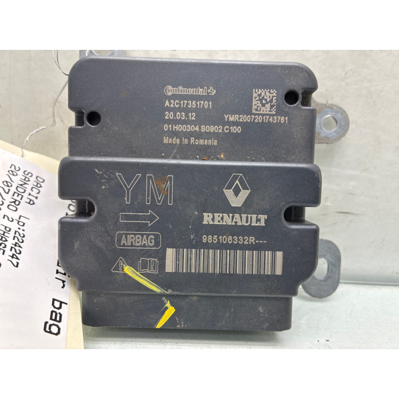Boitier air bag DACIA SANDERO 2 Photo n°3