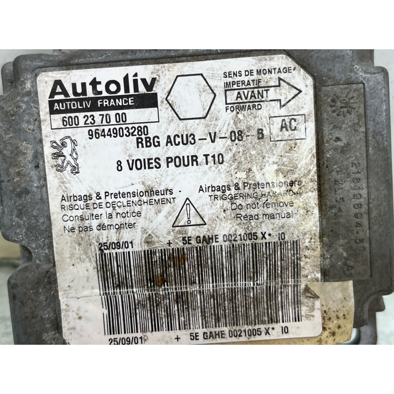 Boitier air bag PEUGEOT 206 Photo n°1