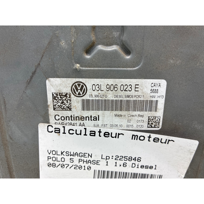 Calculateur moteur VOLKSWAGEN POLO 5 Photo n°4