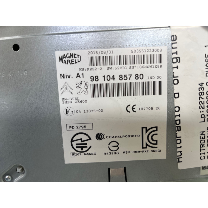 Autoradio d'origine CITROEN C4 GRAND PICASSO 2 Photo n°4