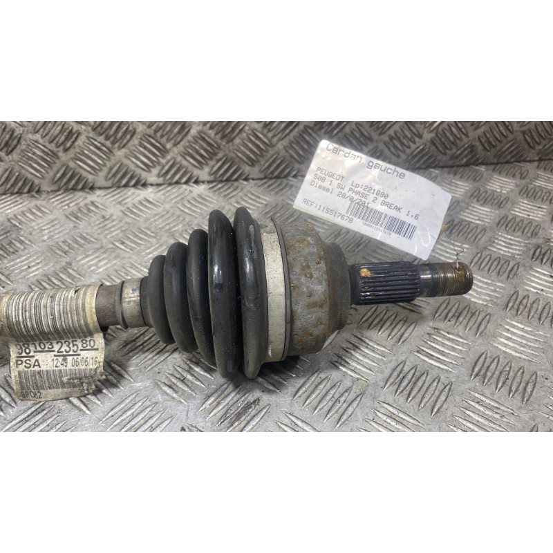 Cardan gauche (transmission) PEUGEOT 508 1 SW Photo n°4