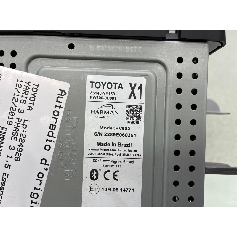 Autoradio d'origine TOYOTA YARIS 3 Photo n°4
