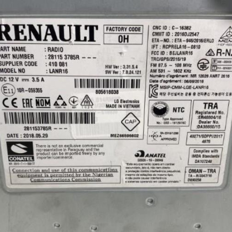 Autoradio d'origine RENAULT TALISMAN Photo n°3