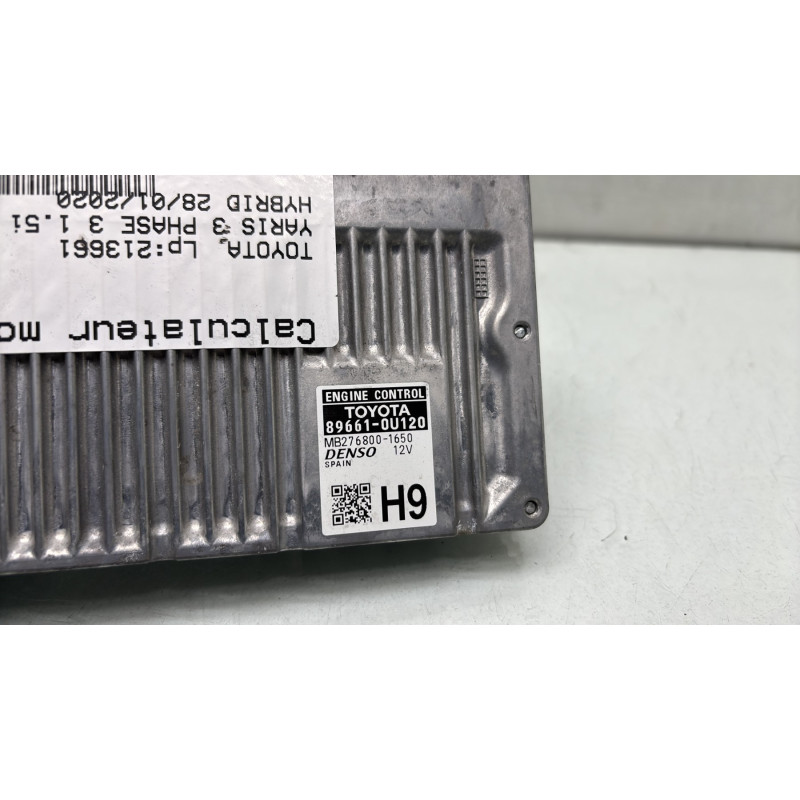 Calculateur moteur TOYOTA YARIS 3 Photo n°2