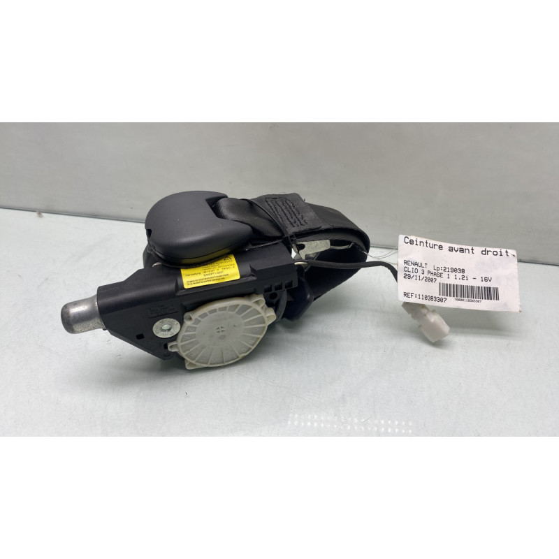Pretensionneur de ceinture avant droit RENAULT CLIO 3 Photo n°4