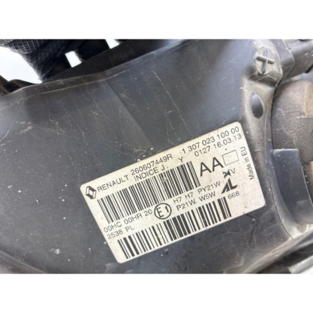Optique avant principal gauche (feux)(phare) RENAULT MEGANE 3